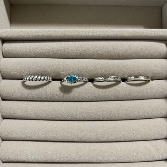 Silpada Stacking Rings Sterling Silver x 4. - Picture 1 of 8